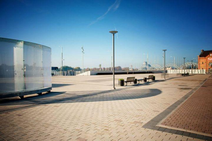 Dekor sērijas bruģis ar dekoratīvu skalotu virsmu