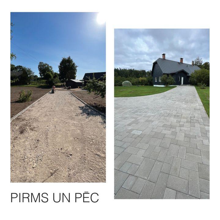 Vai iemūžināji savu pagalmu pirms un pēc bruģa ieklāšanas? Paldies DreamYard par šīm pirms…