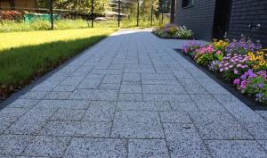scandinavian mosaic 6 modern white marble + kerbstone 8 black